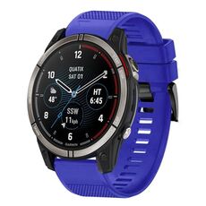 Per cinturino in silicone a sgancio rapido Garmin Quatix 7 da 22 mm (blu scuro)