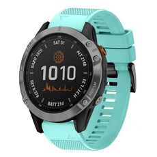 Per cinturino in silicone a sgancio rapido Garmin Fenix 7 Pro 47mm 22mm (verde menta)