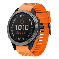 Per cinturino in silicone a sgancio rapido Garmin Fenix 7 Pro 47mm 22mm (arancione)