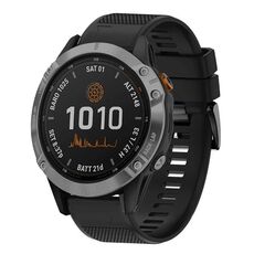 Per cinturino in silicone a sgancio rapido Garmin Fenix 7 Pro 47mm 22mm (nero)