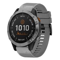 Per cinturino in silicone a sgancio rapido Garmin Fenix 7 Pro 47mm 22mm (grigio)