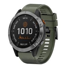 Per cinturino in silicone a sgancio rapido Garmin Fenix 7 Pro 47mm 22mm (verde militare)