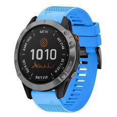 Per cinturino in silicone a sgancio rapido Garmin Fenix 7 Pro 47mm 22mm (blu cielo)