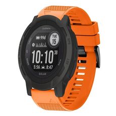 Per cinturino in silicone a sgancio rapido Garmin Instinct 2 Solar da 22 mm (arancione)