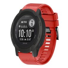 Per cinturino in silicone a sgancio rapido Garmin Instinct 2 Solar da 22 mm (rosso)