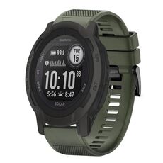 Per cinturino in silicone a sgancio rapido Garmin Instinct 2 Solar da 22 mm (verde militare)