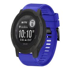 Per cinturino in silicone a sgancio rapido Garmin Instinct 2 Solar da 22 mm (blu scuro)