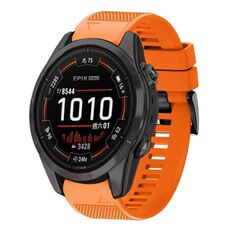 Per cinturino in silicone a sgancio rapido Garmin Epix Pro 47mm 22mm (arancione)