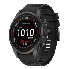 Per cinturino in silicone a sgancio rapido Garmin Epix Pro 47mm 22mm (nero)