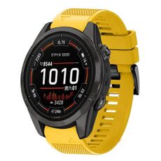 Per cinturino in silicone a sgancio rapido Garmin Epix Pro 47mm 22mm (giallo)