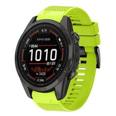 Per cinturino in silicone a sgancio rapido Garmin Epix Pro 47mm 22mm (verde lime)