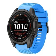 Per cinturino in silicone a sgancio rapido Garmin Epix Pro 47mm 22mm (blu cielo)