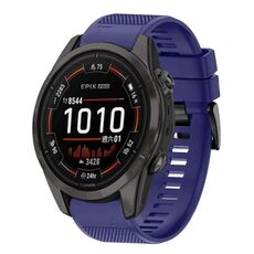 Per cinturino in silicone a sgancio rapido Garmin Epix Pro 47mm 22mm (blu notte)