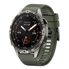 Per cinturino in silicone a sgancio rapido Garmin MARQ Adventurer Gen 2 da 22 mm (verde militare)
