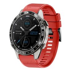 Per cinturino in silicone a sgancio rapido Garmin MARQ Aviator Gen 2 da 22 mm (rosso)