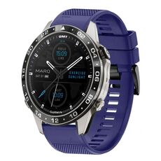 Per cinturino in silicone a sgancio rapido Garmin MARQ Aviator Gen 2 da 22 mm (blu notte)