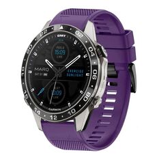 Per cinturino in silicone a sgancio rapido Garmin MARQ Aviator Gen 2 da 22 mm (viola)