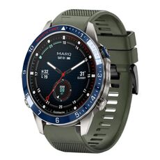 Per cinturino in silicone a sgancio rapido Garmin MARQ Captain Gen 2 da 22 mm (verde militare)