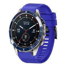Per cinturino in silicone a sgancio rapido Garmin MARQ Captain Gen 2 da 22 mm (blu scuro)