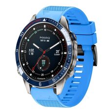 Per cinturino in silicone a sgancio rapido Garmin MARQ Captain Gen 2 da 22 mm (blu cielo)