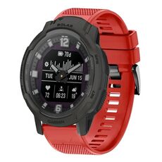 Per cinturino in silicone a sgancio rapido Garmin Instinct Crossover Solar da 22 mm (rosso)