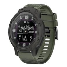Per cinturino in silicone a sgancio rapido Garmin Instinct Crossover Solar da 22 mm (verde militare)