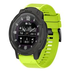 Per cinturino in silicone a sgancio rapido Garmin Instinct Crossover Solar da 22 mm (verde lime)