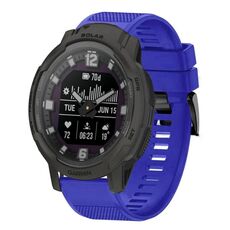 Per cinturino in silicone a sgancio rapido Garmin Instinct Crossover Solar da 22 mm (blu scuro)