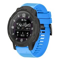 Per cinturino in silicone a sgancio rapido Garmin Instinct Crossover Solar da 22 mm (blu cielo)