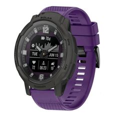 Per cinturino in silicone a sgancio rapido Garmin Instinct Crossover Solar da 22 mm (viola)