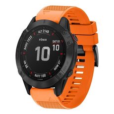 Per cinturino in silicone a sgancio rapido Garmin Fenix 6 Sapphire da 22 mm (arancione)