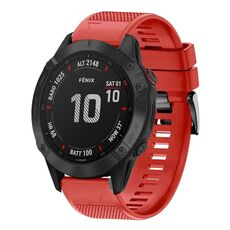 Per cinturino in silicone a sgancio rapido Garmin Fenix 6 Sapphire da 22 mm (rosso)