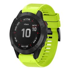 Per cinturino in silicone a sgancio rapido Garmin Fenix 6 Sapphire da 22 mm (verde lime)