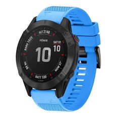 Per cinturino in silicone a sgancio rapido Garmin Fenix 6 Sapphire da 22 mm (blu cielo)