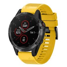 Per cinturino in silicone a sgancio rapido Garmin Fenix 5 da 22 mm (giallo)