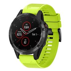 Per cinturino in silicone a sgancio rapido Garmin Fenix 5 da 22 mm (verde lime)