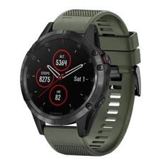 Per cinturino in silicone a sgancio rapido Garmin Fenix 5 Plus da 22 mm (verde militare)