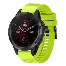 Per cinturino in silicone a sgancio rapido Garmin Fenix 5 Plus da 22 mm (verde lime)
