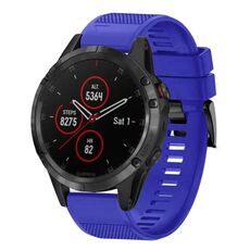 Per cinturino in silicone a sgancio rapido Garmin Fenix 5 Plus da 22 mm (blu scuro)