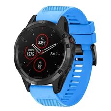 Per cinturino in silicone a sgancio rapido Garmin Fenix 5 Plus da 22 mm (blu cielo)