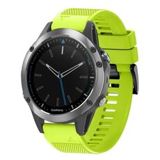 Per cinturino in silicone a sgancio rapido Garmin Quatix 5 da 22 mm (verde lime)