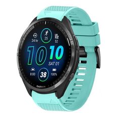 Per cinturino in silicone a sgancio rapido Garmin Forerunner 965 da 22 mm (verde menta)