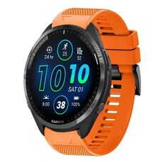 Per cinturino in silicone a sgancio rapido Garmin Forerunner 965 da 22 mm (arancione)