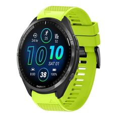 Per cinturino in silicone a sgancio rapido Garmin Forerunner 965 da 22 mm (verde lime)