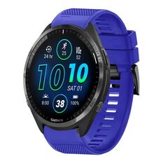 Per cinturino in silicone a sgancio rapido Garmin Forerunner 965 da 22 mm (blu scuro)