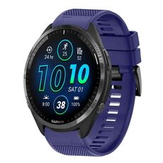 Per cinturino in silicone a sgancio rapido Garmin Forerunner 965 da 22 mm (blu notte)