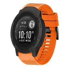 Per cinturino in silicone a sgancio rapido Garmin Instinct 2 da 22 mm (arancione)