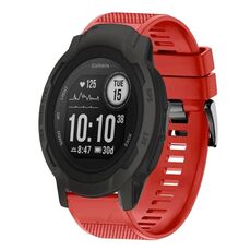 Per cinturino in silicone a sgancio rapido Garmin Instinct 2 da 22 mm (rosso)