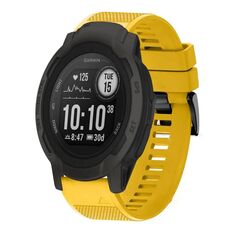Per cinturino in silicone a sgancio rapido Garmin Instinct 2 da 22 mm (giallo)