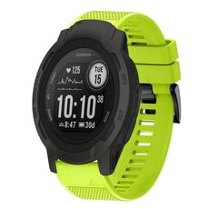 Per cinturino in silicone a sgancio rapido Garmin Instinct 2 da 22 mm (verde lime)